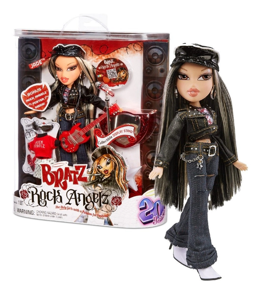 Muñeca Bratz Designer Jade Con Microfono Y Guitarra De Rock