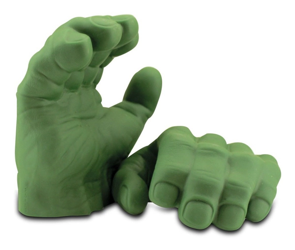 Puños Gigantes De Goma Verdes Hand Stays Monstruo Simil Hulk