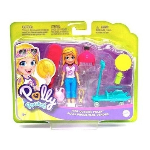 Polly Pocket Actividades De Verano Con Monopatin Mattel