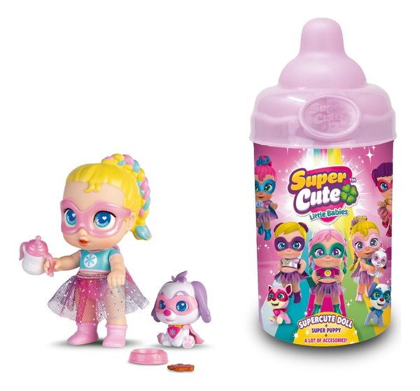 Super Cute Mamadera Con Mascota Mascara Y Accesorios Mini