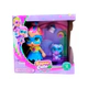 Muñeca Supercute Kala Glitzy Set Rainbow Party 12cm de Alto Con Mascota