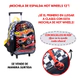 Mochila Escolar Hot Wheels Con Carro 12 Red Cars Surtido