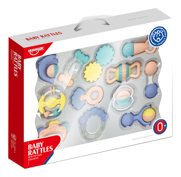 Set De 12 Sonajeros Para Bebés Estimulación Sensorial