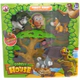 Set Animalitos De Juguete Con Cabaña Tipo Playmobil