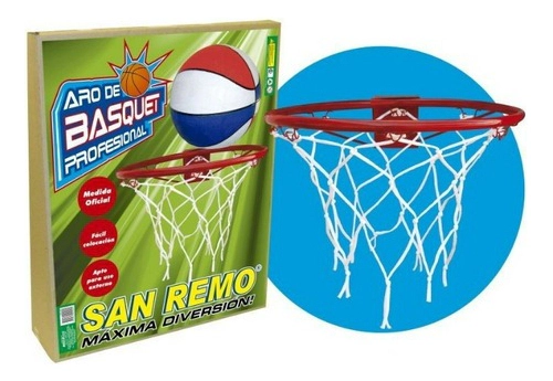 Aro De Basquet De Metal Tipo Profesional Con Red San Remo