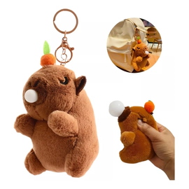 Llavero De Carpincho Con Chicle De Peluche 12 Cm