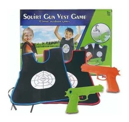 Pistolas De Agua Con Pecheras Con 2 Pistolas Tipo Paintball