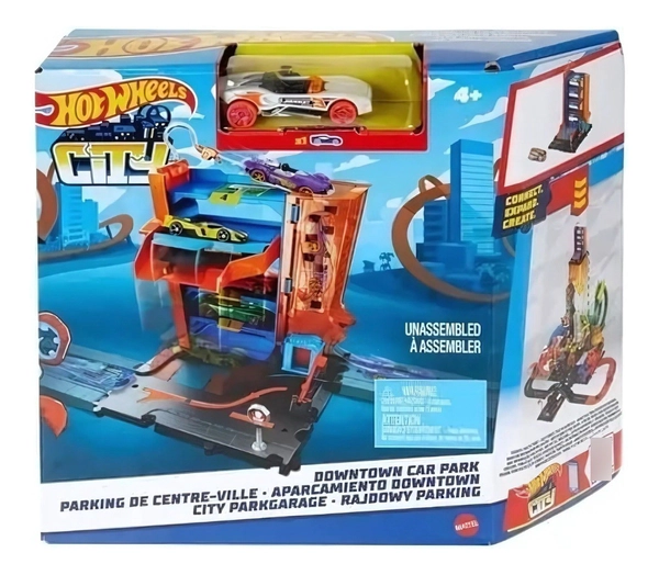 Pista Hot Wheels Estacionamiento City Garaje C/ Auto Mattel