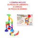 Juego Domino Y Laberinto Para Construir C/ Canicas 53 Piezas
