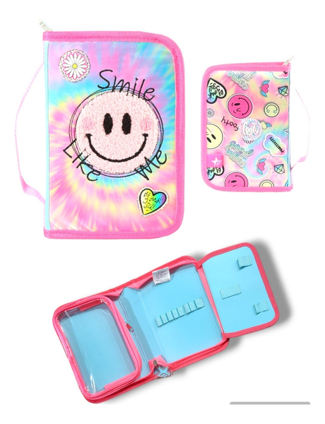 Cartuchera Desplegable Footy Smile Arco Iris Gran Capacidad