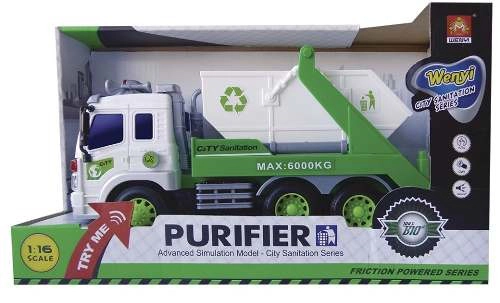 Camion Recolector A Friccion Con Luz Y Sonido Nenes