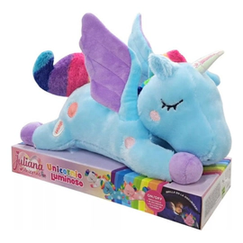 Unicornio De Peluche Luminoso Con Alas Luz De Noche Juliana