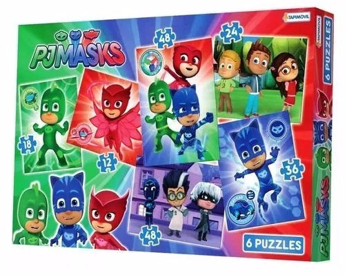 Rompecabeza 6 Puzzles Pjmasks Heroes En Pijama Disney