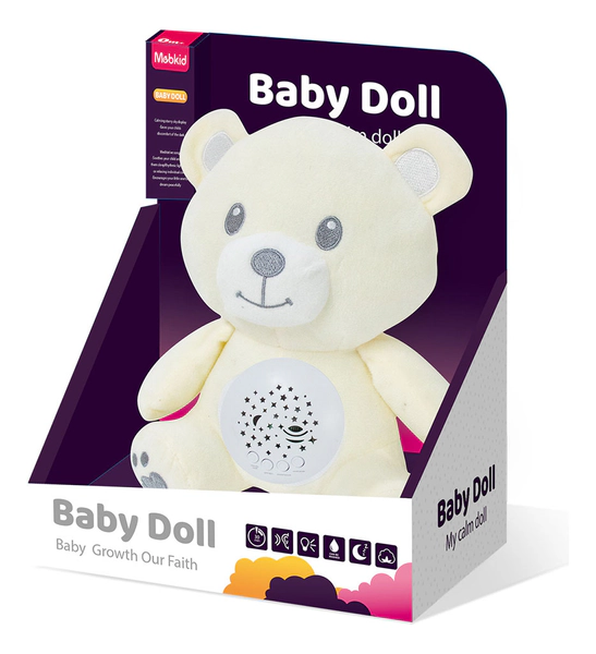 Peluche Proyector Oso Con Luces Y Música Para Bebés