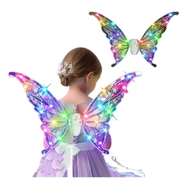 Alas De Mariposa Con Movimiento Ilumina En La Oscuridad