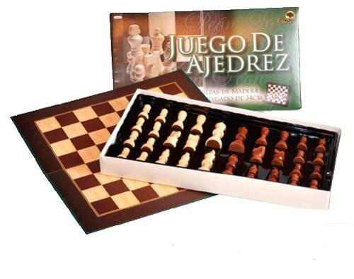 Juego De Ajedrez Piezas De Madera Mediano Bisonte