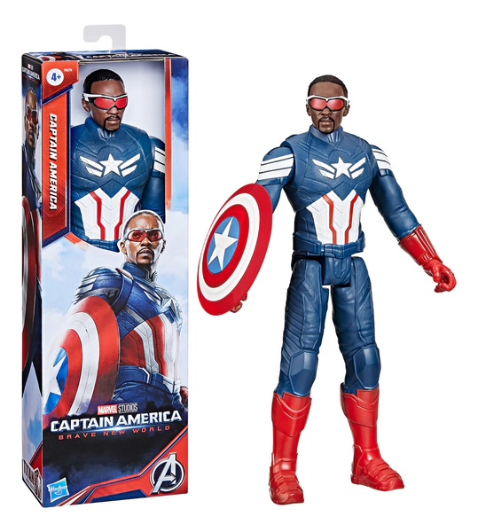 Muñeco Figura Marvel 30cm Capitán América Brave New World