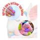 Unicornio De Peluche Luminoso Con Alas Luz De Noche Juliana