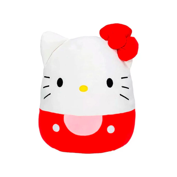 Peluche Hello Kitty Squishmallows 30cm Textura Malvavisco Rojo