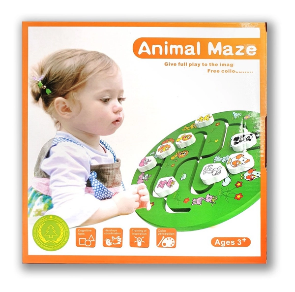 Laberinto De Madera Para Bebe De Animalitos