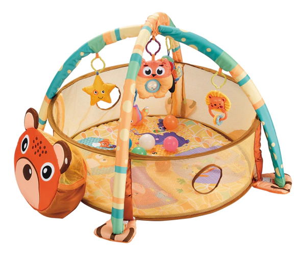 Gimnasio Manta Pelotero Tortuga Oso Bebe 3 En 1 Desmontable