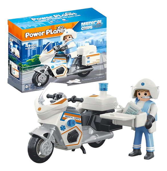 Playset Muñeco Doctor Medico C/motocicleta Luz Y Sonido