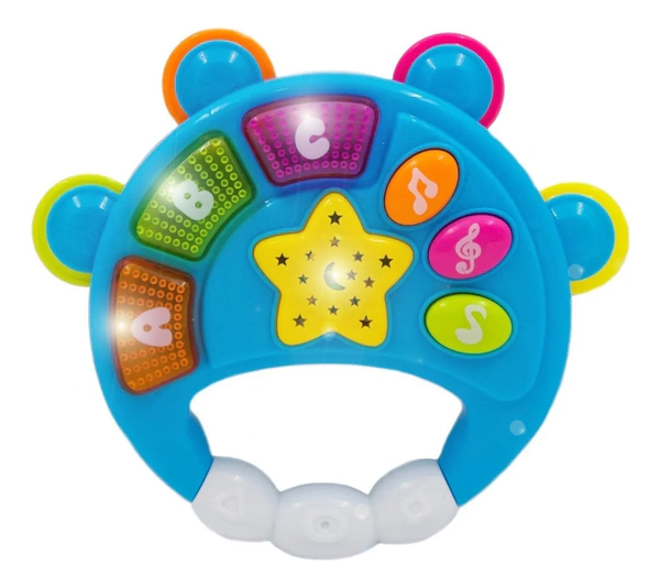 Pandereta Musical Con Luz Y Sonido Juguete Bebe Didáctico