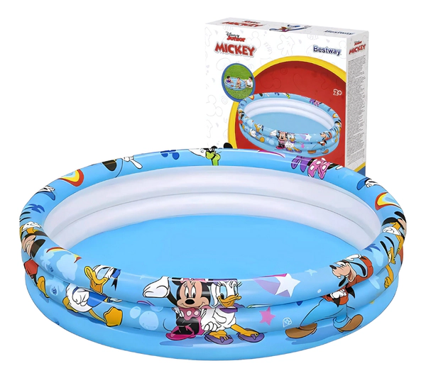 Pileta Inflable Infantil Mickey Disney 3 Aros 140l Bestway