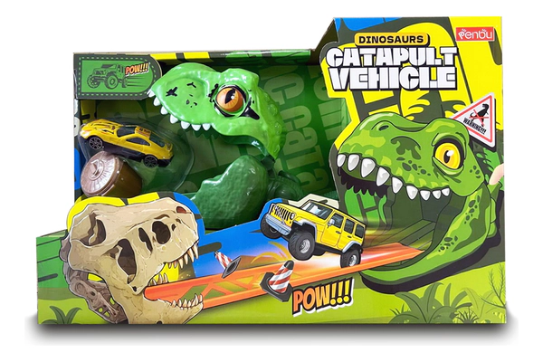 Pista Jurassic Dino Con Lanzadora De Autos