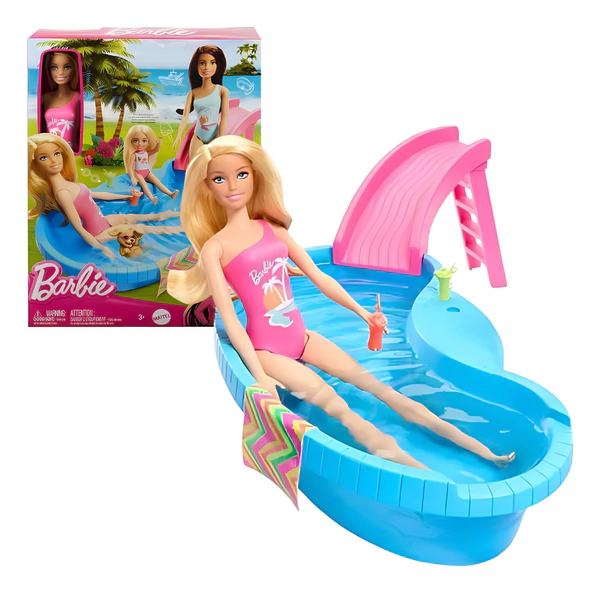 Playset Muñeca Barbie Con Piscina Y Accesorios Mattel
