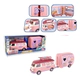 Casa Rodante Autobus Caravana Rosa Con Luz Y Sonido