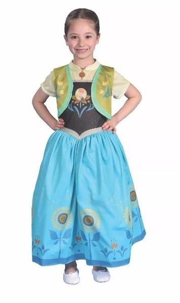 Disfraz Vestido Verde Anna Frozen Disney New Toys Cuotas