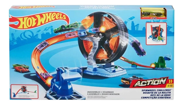 Pista Hot Wheels Action Giros Extremos Gigante + Auto