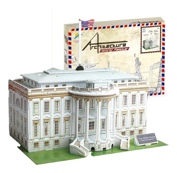 Puzzle 3d De La Casa Blanca Juego De Mesa Rompecabeza