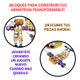 Juego Bloques Armatron Transformables Imagina N4 24 Piezas
