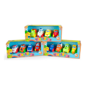 Set De Mini Autitos Para Bebé Diseños Coloridos Y Divertidos