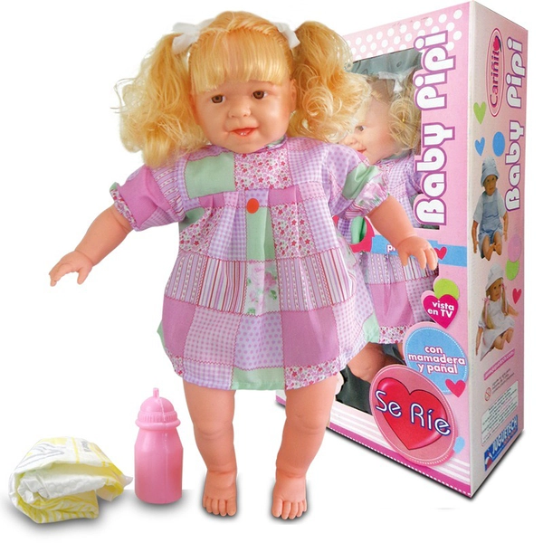 Bebote Baby Pipi Se Rie Con Mamaderia Y Pañal Cariñito