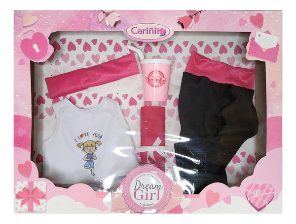 Ropa Para Muñecas Dream Girl Set Yoga Paseo Pijama Juego