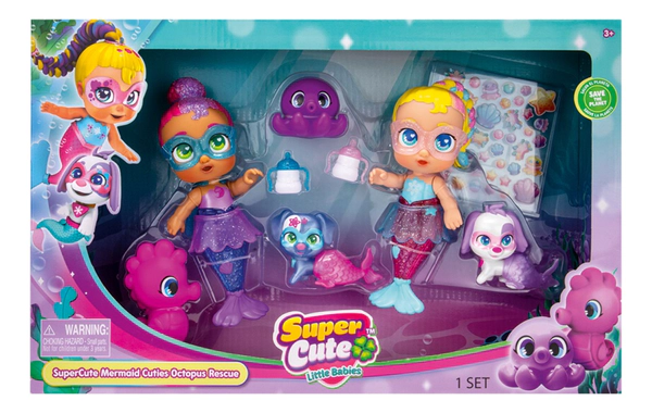 Super Cute Sirenas Con Mascotas Mamadera Stickers