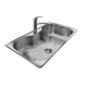 Bacha cocina Johnson SI85A Simple + Dosificador + Secaplatos