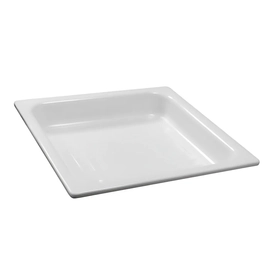 Receptaculo Ferrum 80x80 acero porcenalizado blanco RCH-RC-007-BL