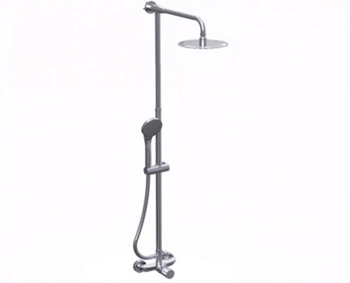 Griferia de ducha Hidromet Texture exterior c/transf y barral duchador 9805CRCR