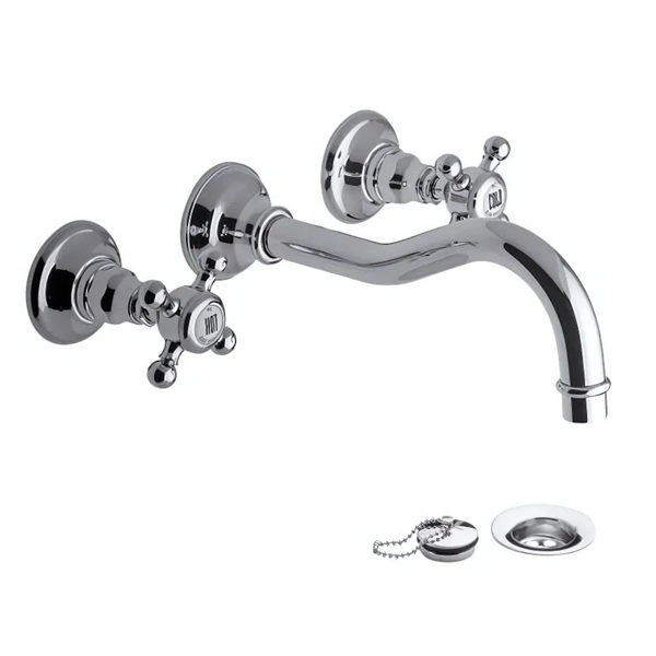 Grifería de lavatorio FV vermont de pared 0203/83-QL