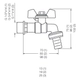Canilla FV jardin para manguera con cierre esferico 19 mm