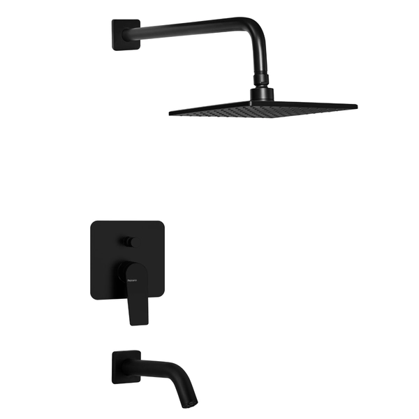 Griferia ducha c/transf Peirano Wave Black 80-168N