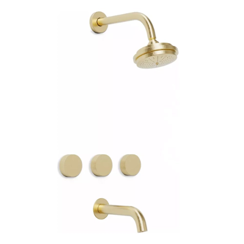 Hidromet griferia ducha c/transf texture gold 9808gold