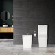 Inodoro largo c/asiento deposito y bidet Aqua Kitchen-West bco COMBO AQUA-BL