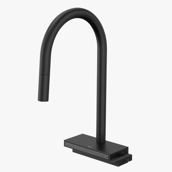 Griferia monocomando cocina C/cascada negro mate Peirano Zenith 20-182N