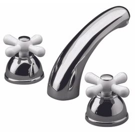 Griferia Peirano Lavatorio Ares Cromo Blanco 214