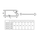 Receptaculo Ferrum 150x75 niza acrílico rectangular KHI-RC-033-BL